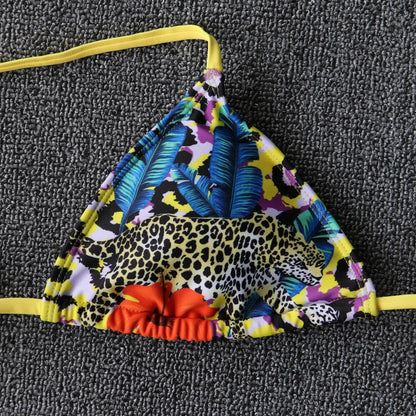 Bikini Brasileño Leopardo Amarillo