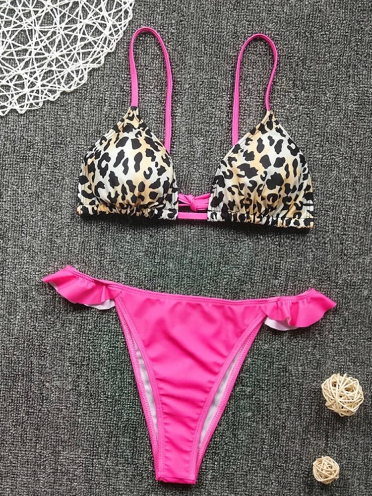 Bikini leopardato rosa