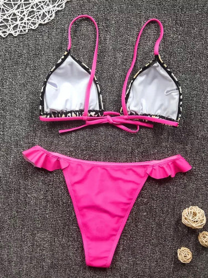 Bikini leopardato rosa