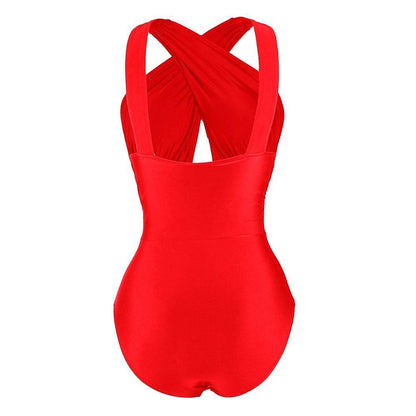 Costume da bagno da donna rosso Halter