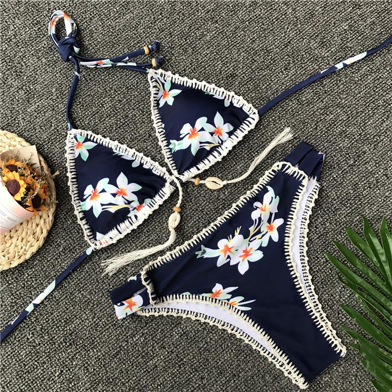 Bikini Crochet Azul