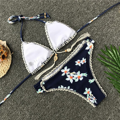 Bikini Crochet Azul