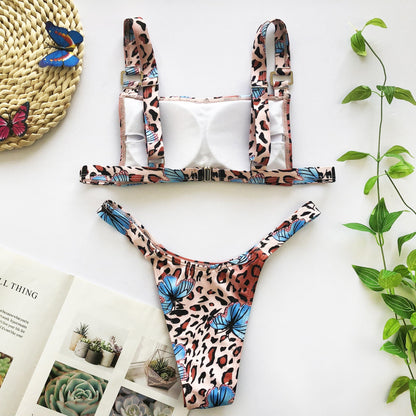 Bikini Bandeau Leopardo Mariposa